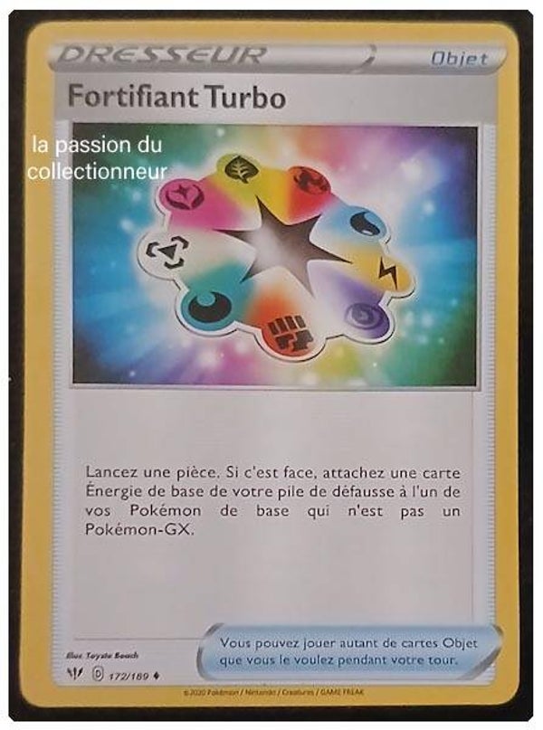 Carte pokémon du Fortifiant Turbo 172/189 peu commune
