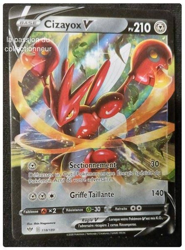 Carte pokémon de Cizayox V 118/189