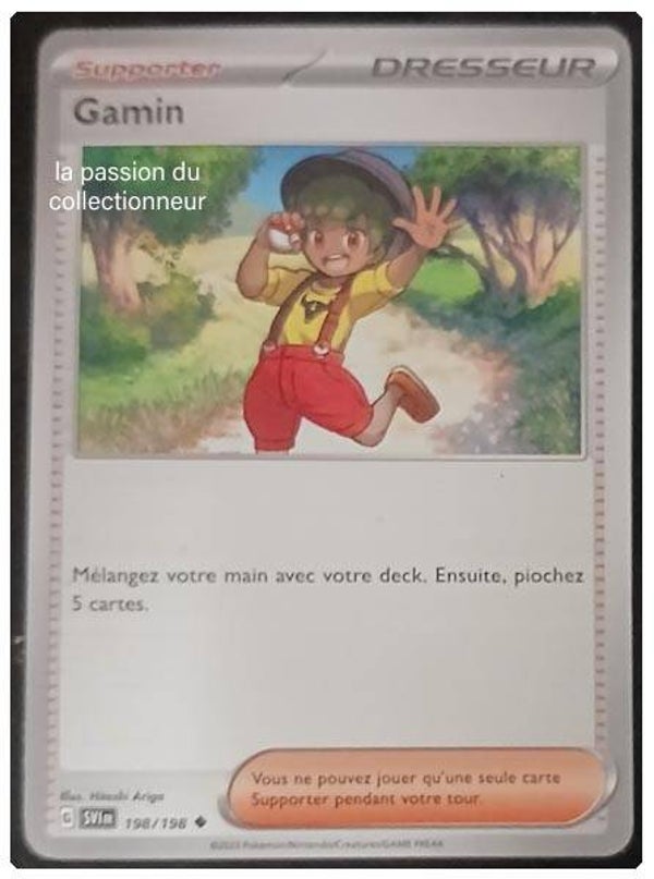 Carte pokémon de Gamin 198/198 peu commune