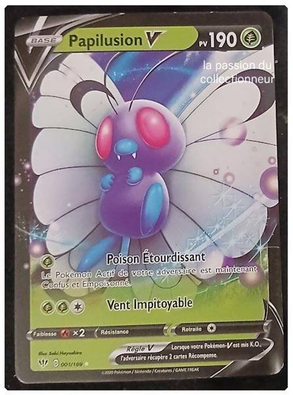 Carte pokémon de Papilusion V 001/189