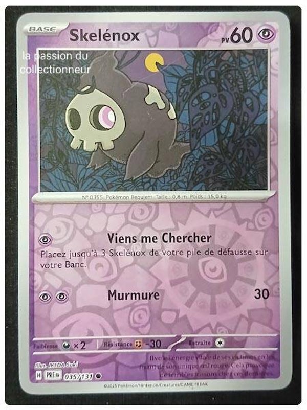 Carte pokémon de Skelénox 035/131 reverses