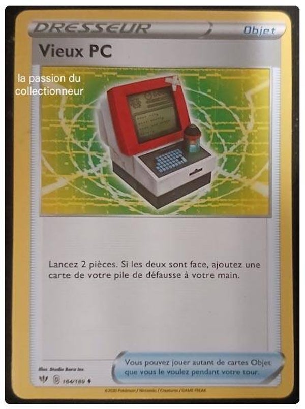 Carte pokémon du Vieux PC 164/189 peu commune