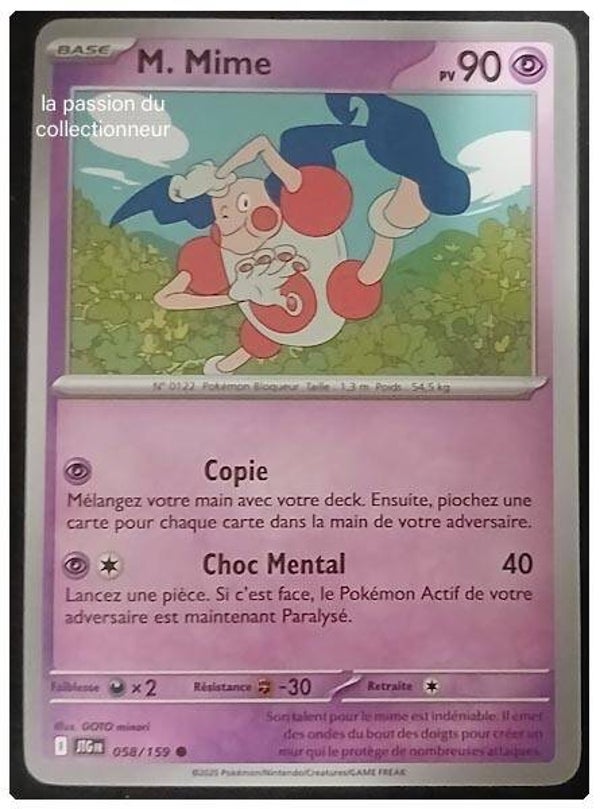 Carte pokémon de M. Mime 058/159 commune