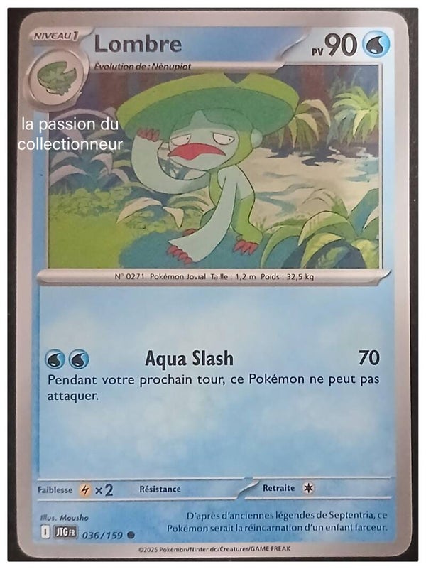 Carte pokémon de Lombre 036/159 commune