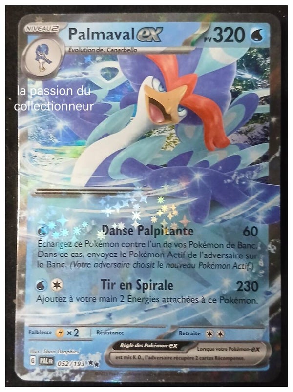 Carte pokémon de Palmaval 052/193 double rare