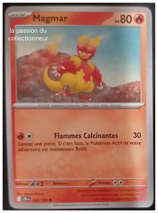Carte pokémon de Magmar 020/159 commune