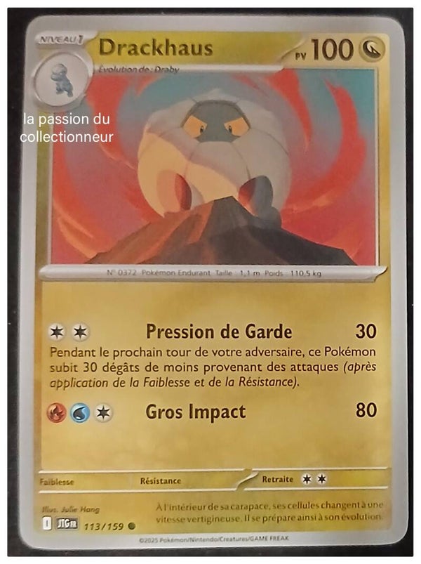 Carte pokémon de Drackhaus 113/159 commune