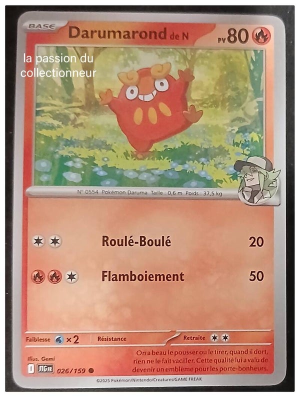 Carte pokémon de Darumarond 026/159 commune
