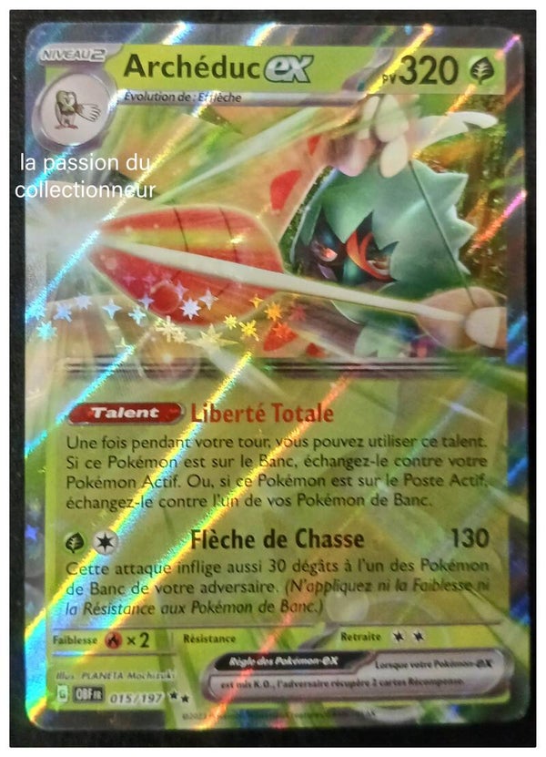 Carte pokémon de Archéduc 015/197 double rare