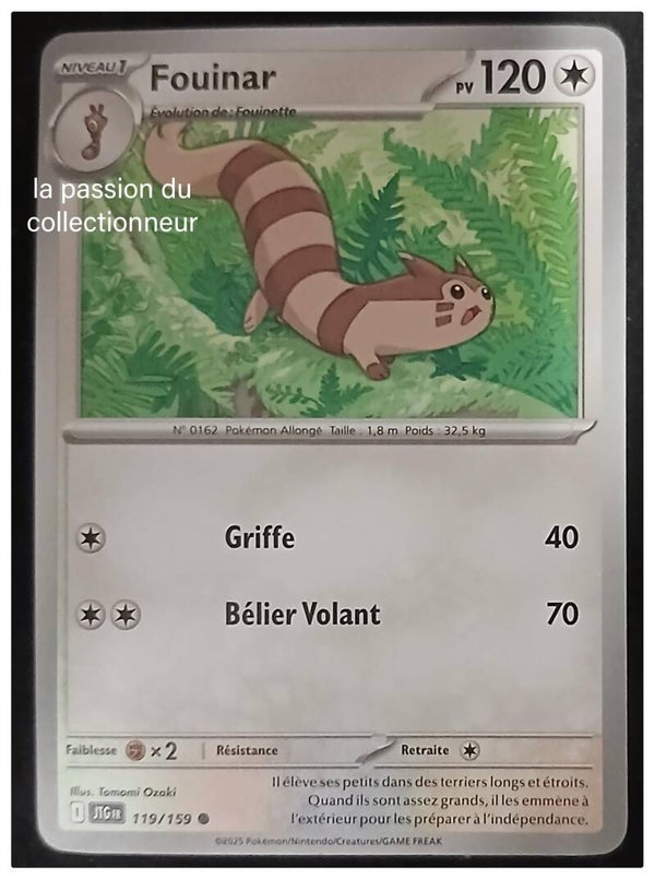 Carte pokémon de Fouinar 119/159 commune