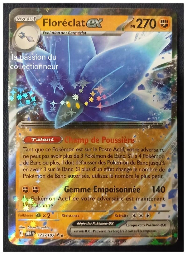 Carte pokémon de Floréclat 123/197 double rare