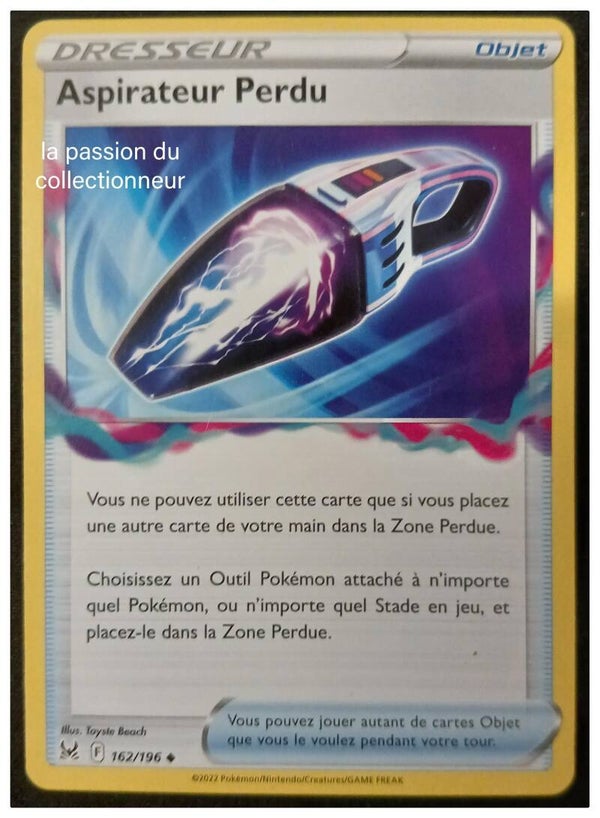 Carte pokémon de l'Aspirateur Perdu 162/196 peu commune