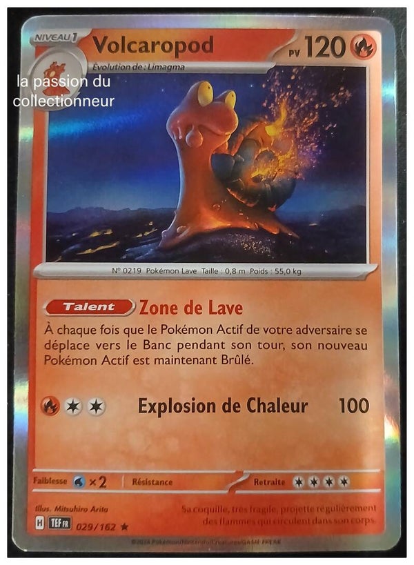 Carte pokémon de Volcaropod 029/162 holo