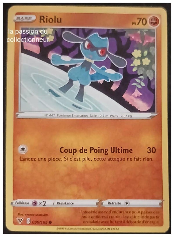 Carte pokémon de Riolu 090/185 commune