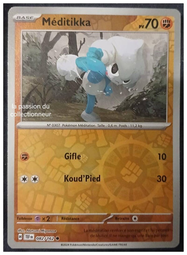 Carte pokémon de Méditikka 082/162 reverses