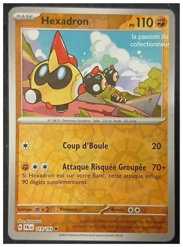 Carte pokémon de Hexadron 119/193 reverses