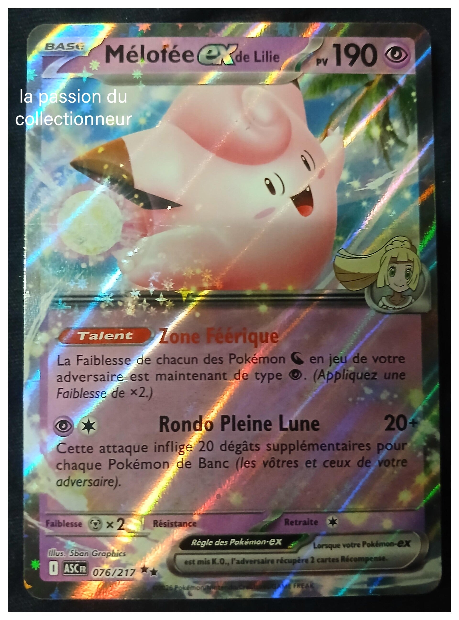 Carte pokémon de Mélofée 076/217 double rare