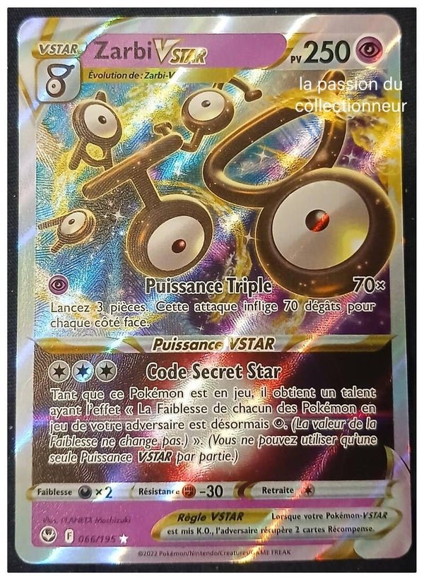 Carte pokémon de Zarbi 066/195 Vstar