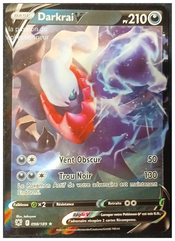 Carte pokémon de Darkrai 098/189 V