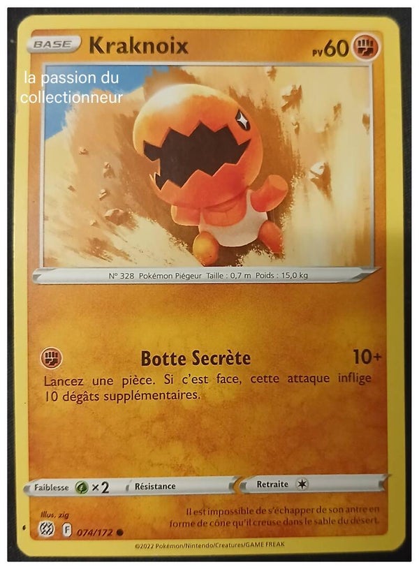 Carte pokémon de Kraknoix 074/172 commune