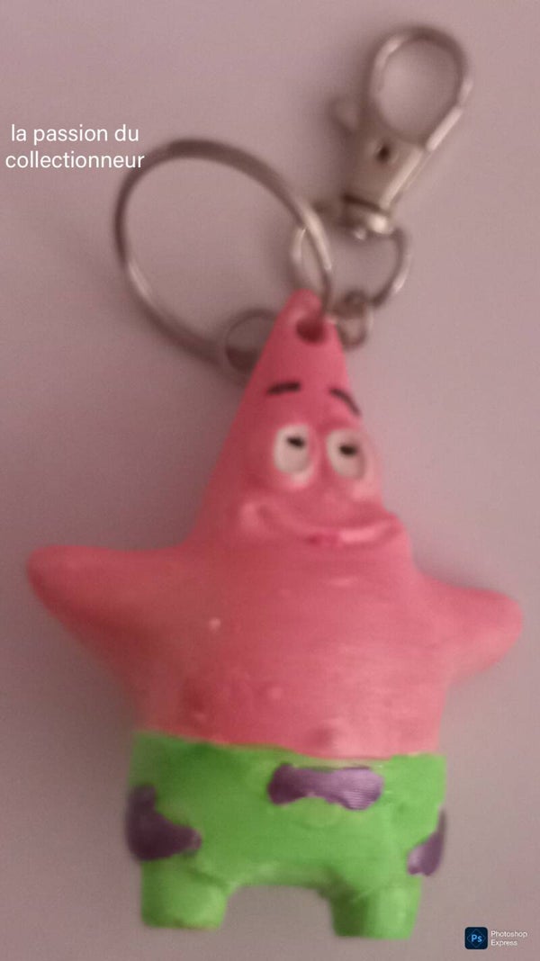 Porte clé Patrick dans Bob l'éponge peint à la main
