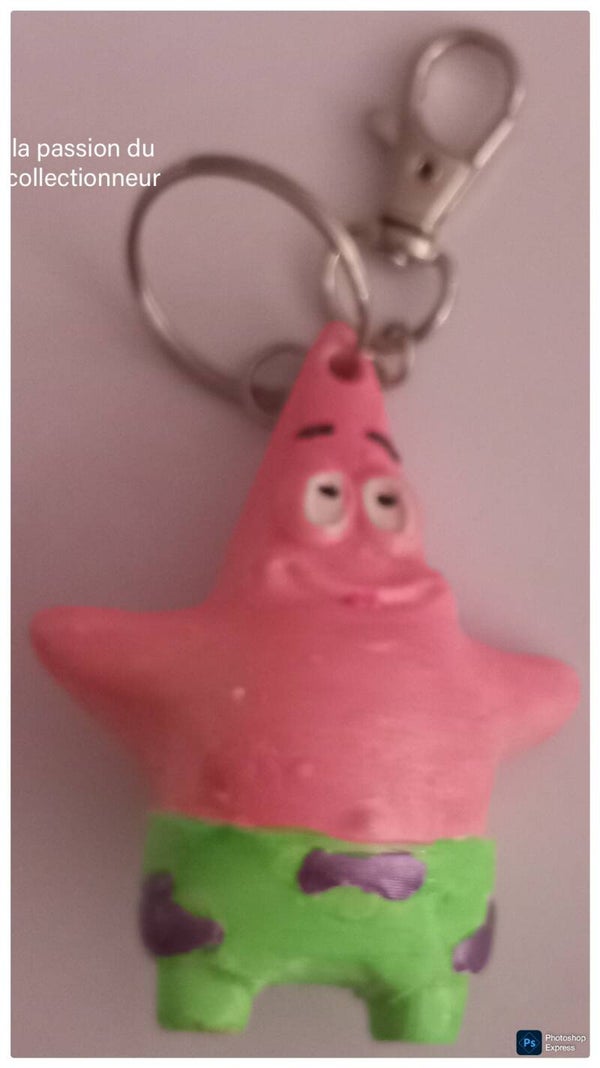 Porte clé Patrick dans Bob l'éponge peint à la main