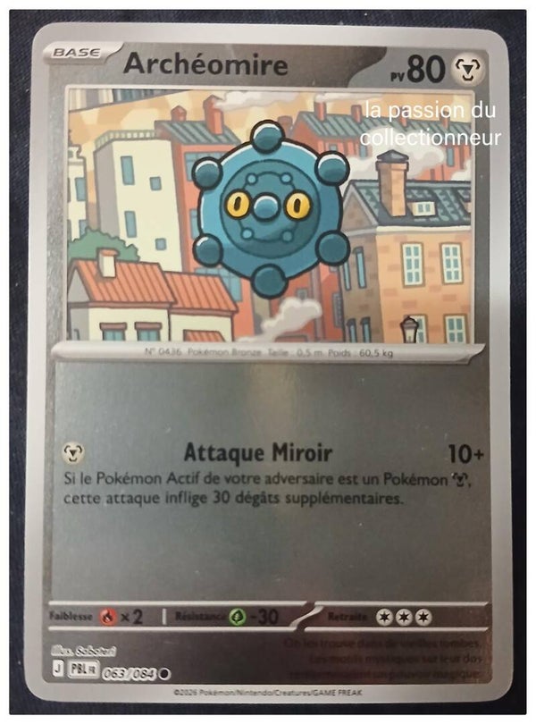 Carte pokémon de Archéomire 063/084 holo