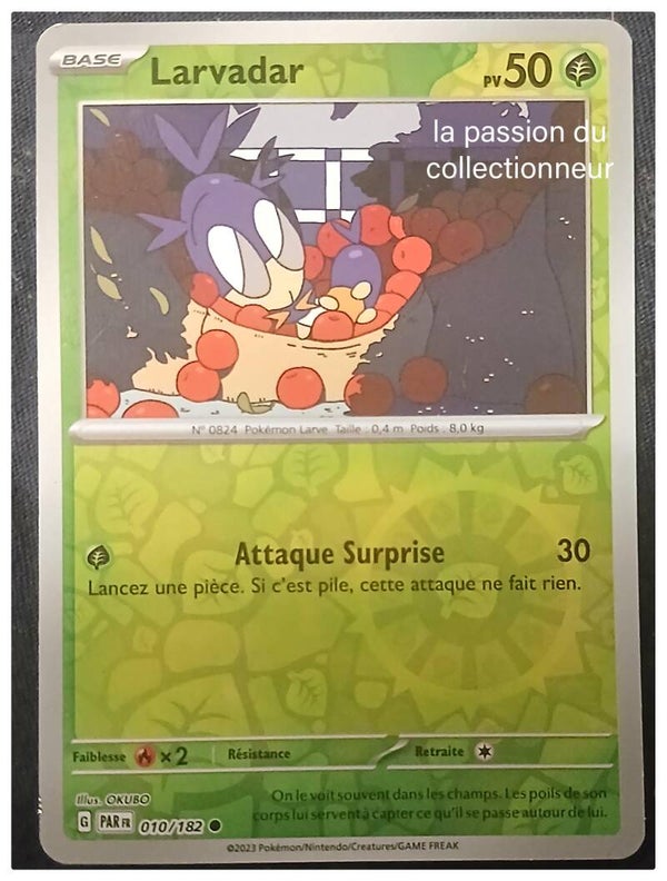 Carte pokémon de Larvadar 010/182 reverses