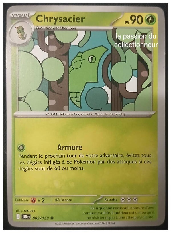 Carte pokémon de Chrysacier 002/159 commune