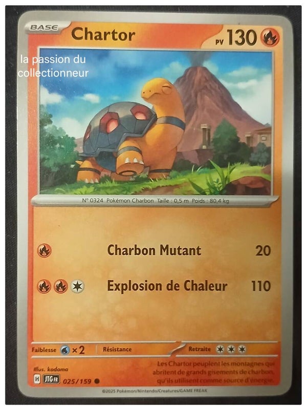 Carte pokémon de Chartor 025/159 commune