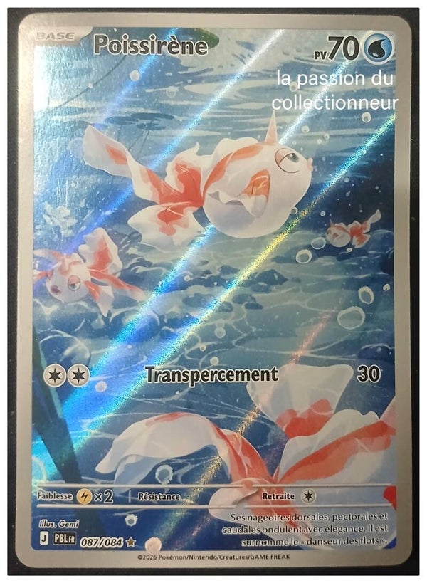 Carte pokémon Poissiréne 087/084 illustration rare