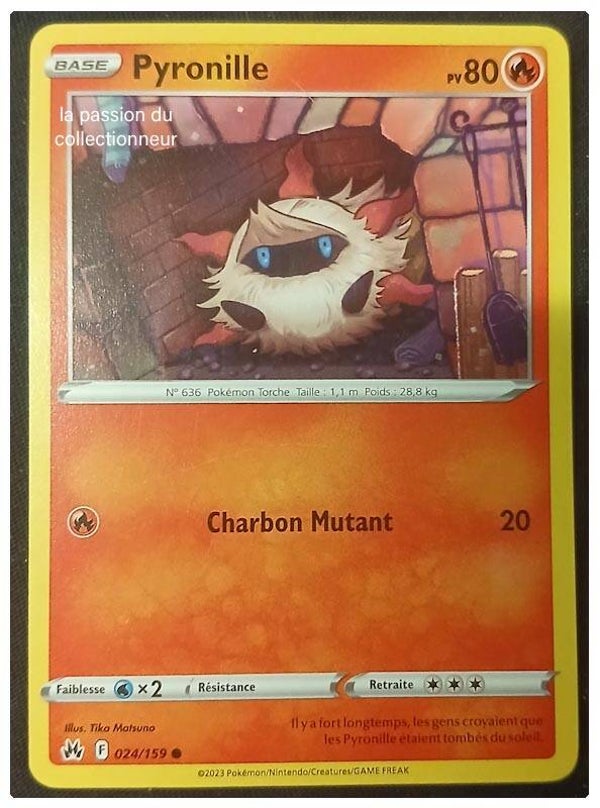 Carte pokémon de Pyronille 024/159 commune
