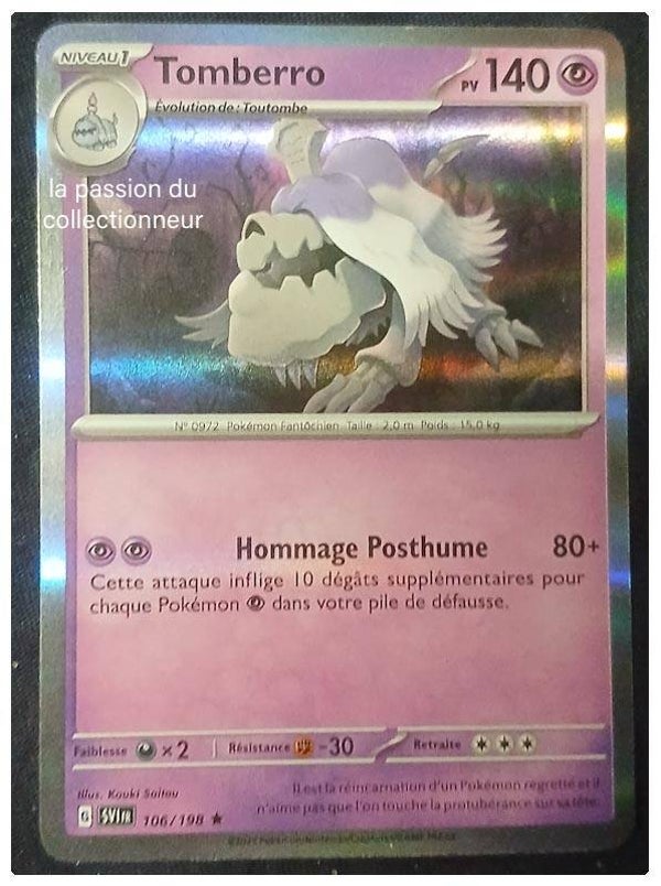 Carte pokémon de Tomberro 106/198 holo