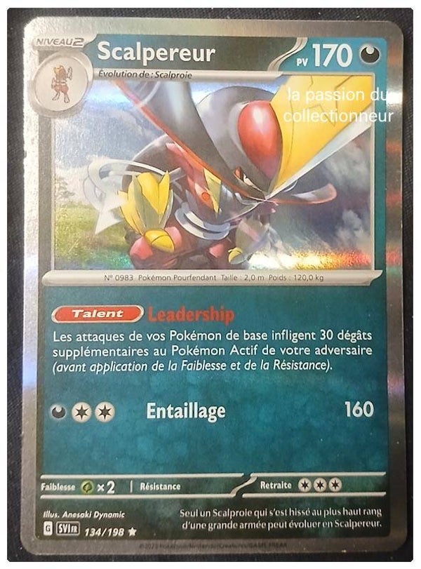 Carte pokémon de Scalpereur 134/198 holo