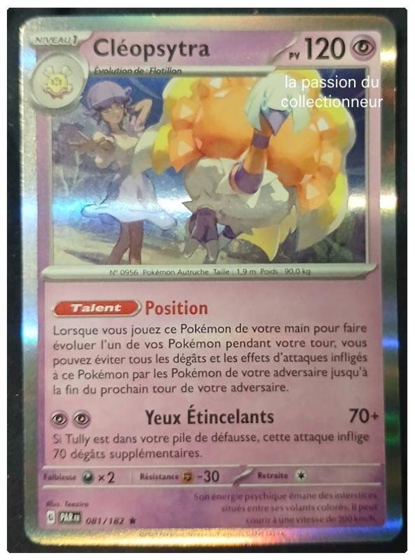 Carte pokémon de Cléopsytra 081/182 holo
