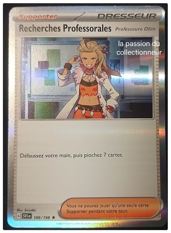 Carte pokémon de la Recherches Professorales 189/198 holo