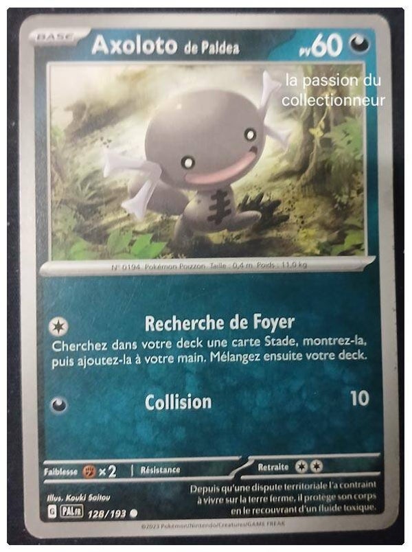 Carte pokémon de Axoloto 128/193 commune