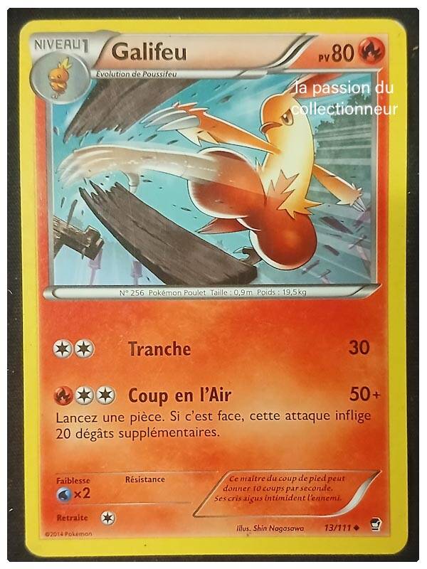 Carte pokémon de Galifeu 13/111 peu commune