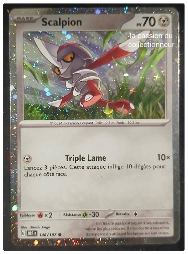 Carte pokémon de Scalpion 148/197 promo EV
