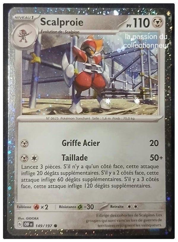 Carte pokémon de Scalproie 149/197 promo EV