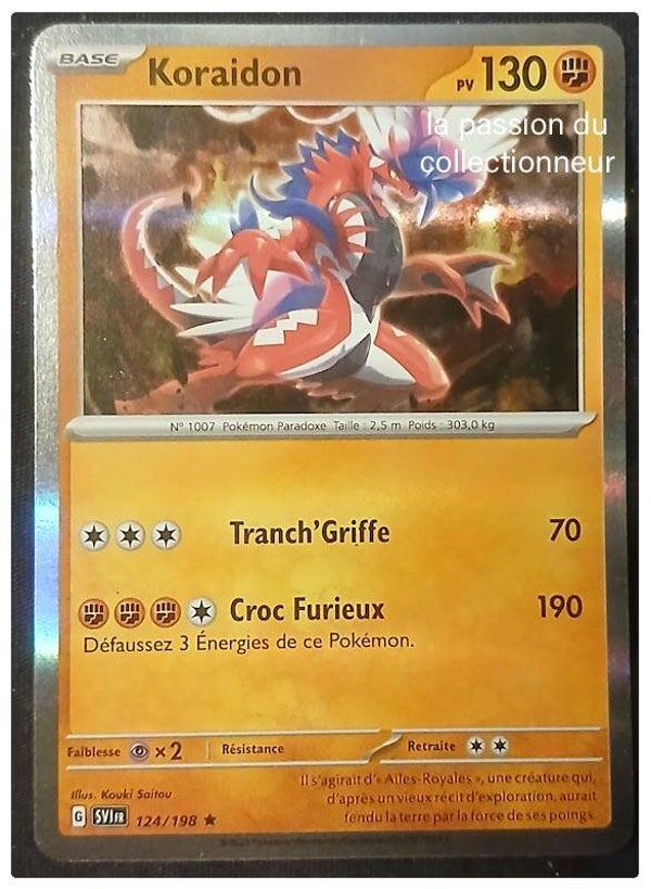 Carte pokémon de Koraidon 124/198 holo