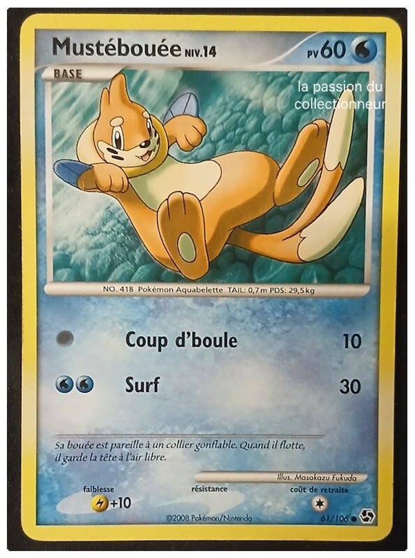 Carte Pokémon de Mustébouée 61/106 commune