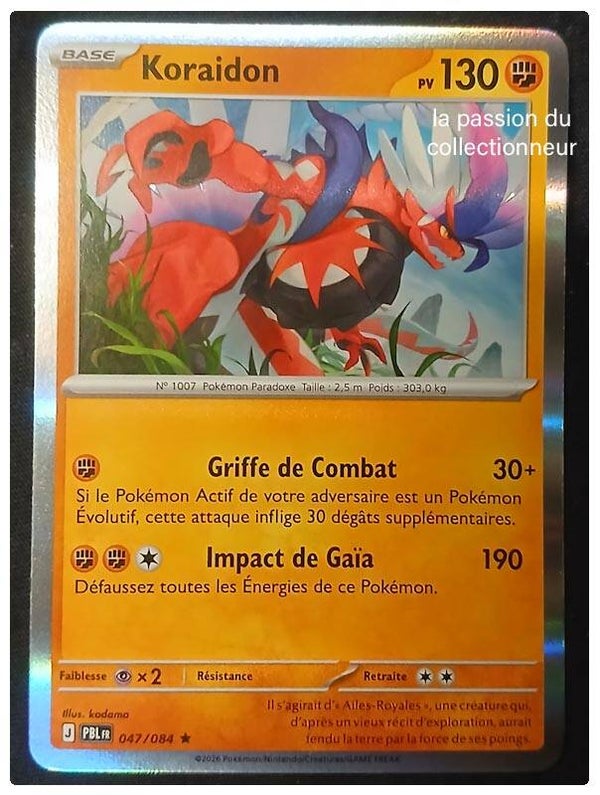 Carte pokémon de Koraidon 047/084 holo