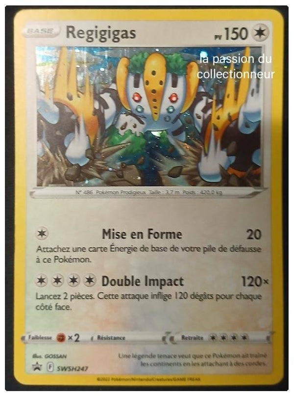 Carte pokémon de Regigigas SWSH 247 promo
