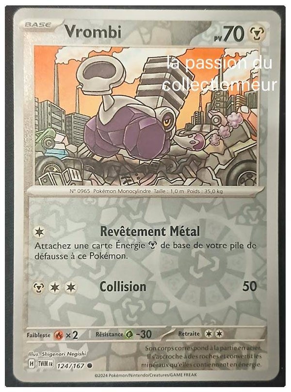 Carte pokémon de Vrombi 124/167 reverses