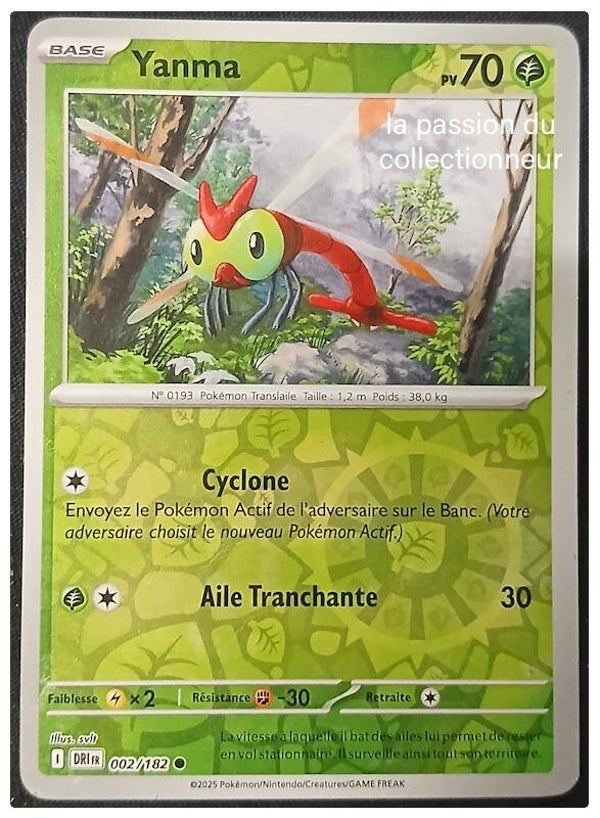 Carte pokémon de Yanma 002/182 reverses