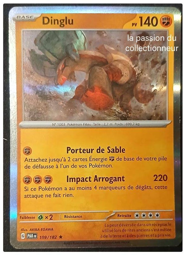Carte pokémon de Dinglu 109/182 reverses