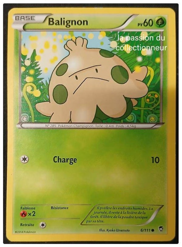 Carte pokémon de Balignon 6/111 commune