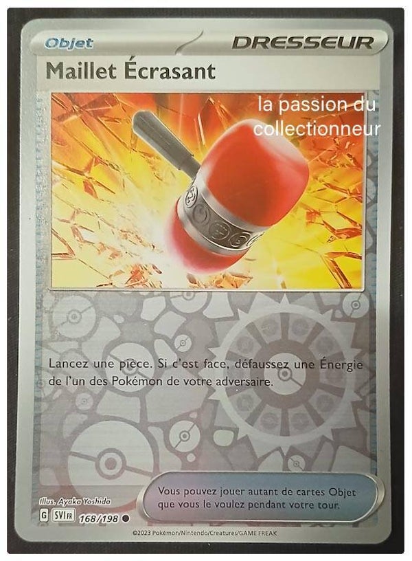 Carte pokémon de du Maillet Écrasant 168/198 reverses