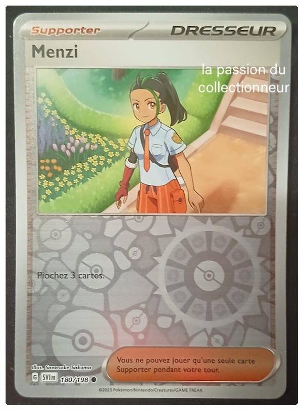 Carte pokémon de Menzi 180/198 reverses